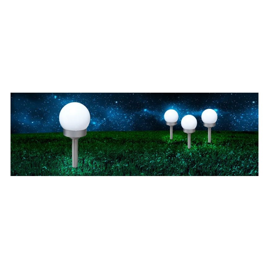 Globo - SADA 3x LED Solárne svietidlo LED/0,06W/3V 4000K pr. 10 cm IP44