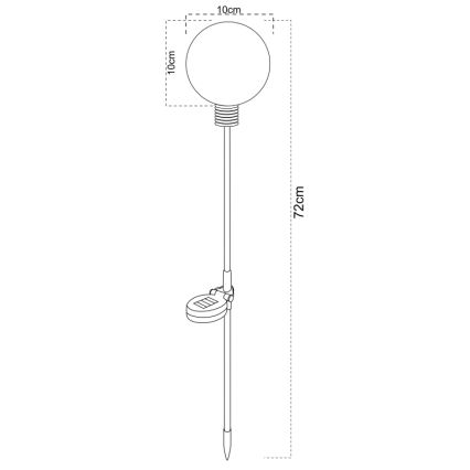 Globo - LED solárne svietidlo LED/3,2V IP44 600 mAh