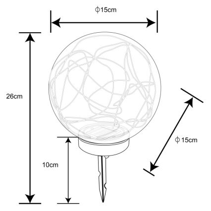 Globo - LED Solárne svietidlo 20xLED/0,06W/1,2V pr. 15 cm IP44