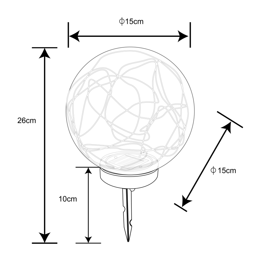 Globo - LED Solárne svietidlo 20xLED/0,06W/1,2V pr. 15 cm IP44
