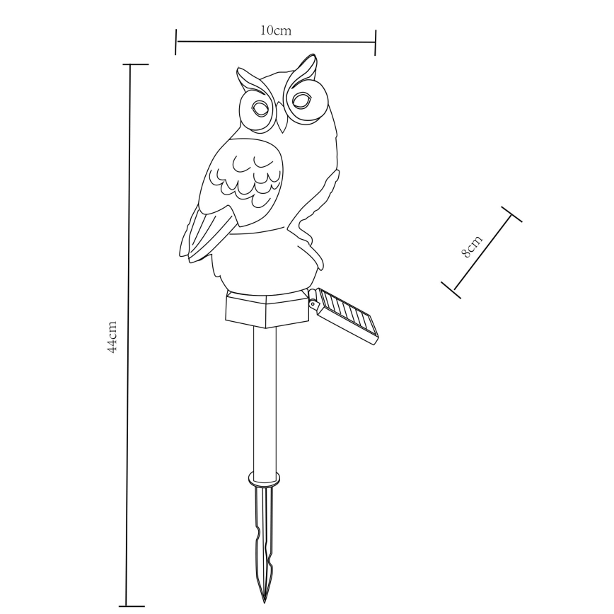 Globo - LED Solárne svietidlo LED/0,06W/3V IP44 sova