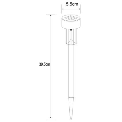 Globo - LED Solárna lampa LED/0,06W/1,2V IP44 200 mAh