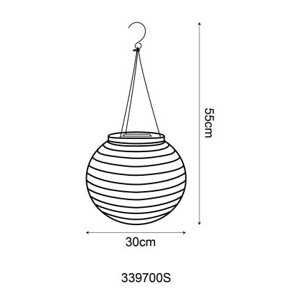 Globo - LED Závesné solárne svietidlo LED/0,5W/3V IP44 béžová