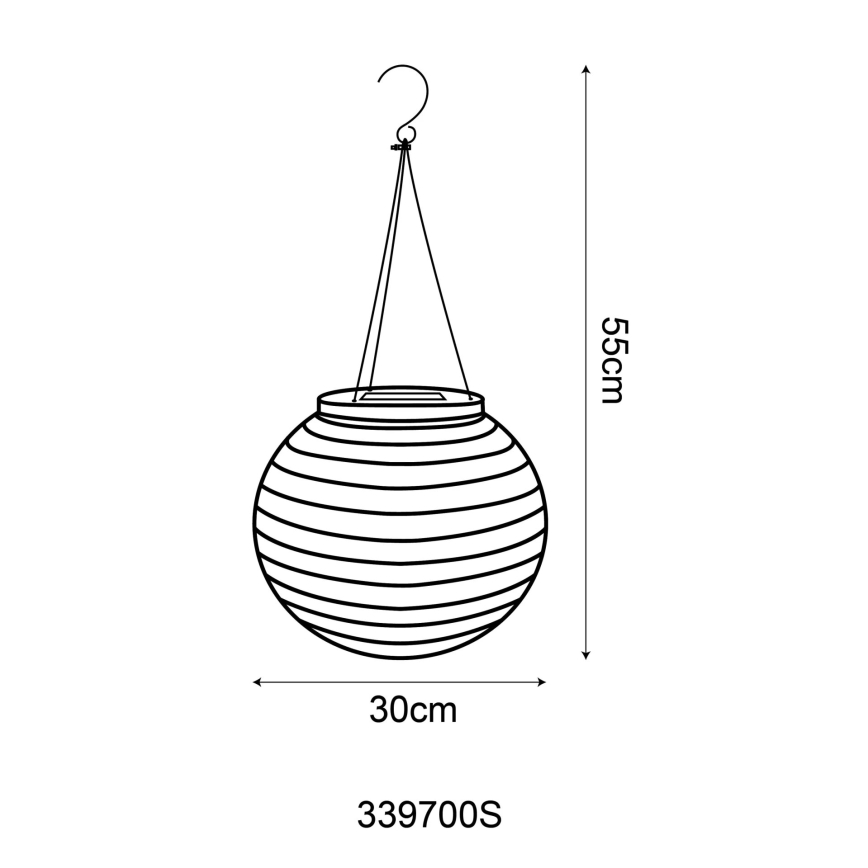 Globo - LED Závesné solárne svietidlo LED/0,5W/3V IP44 béžová