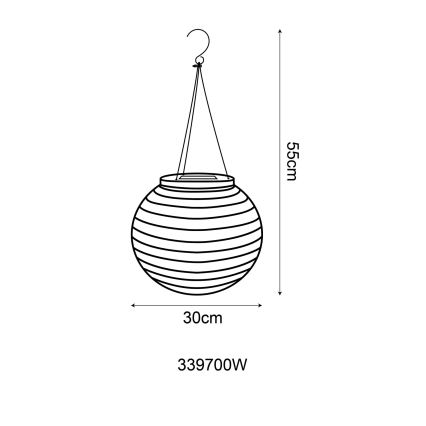 Globo - LED Závesné solárne svietidlo LED/0,5W/3V IP44 biela