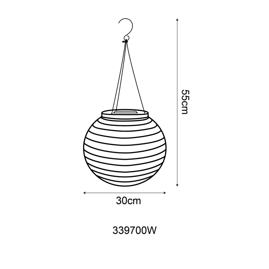 Globo - LED Závesné solárne svietidlo LED/0,5W/3V IP44 biela