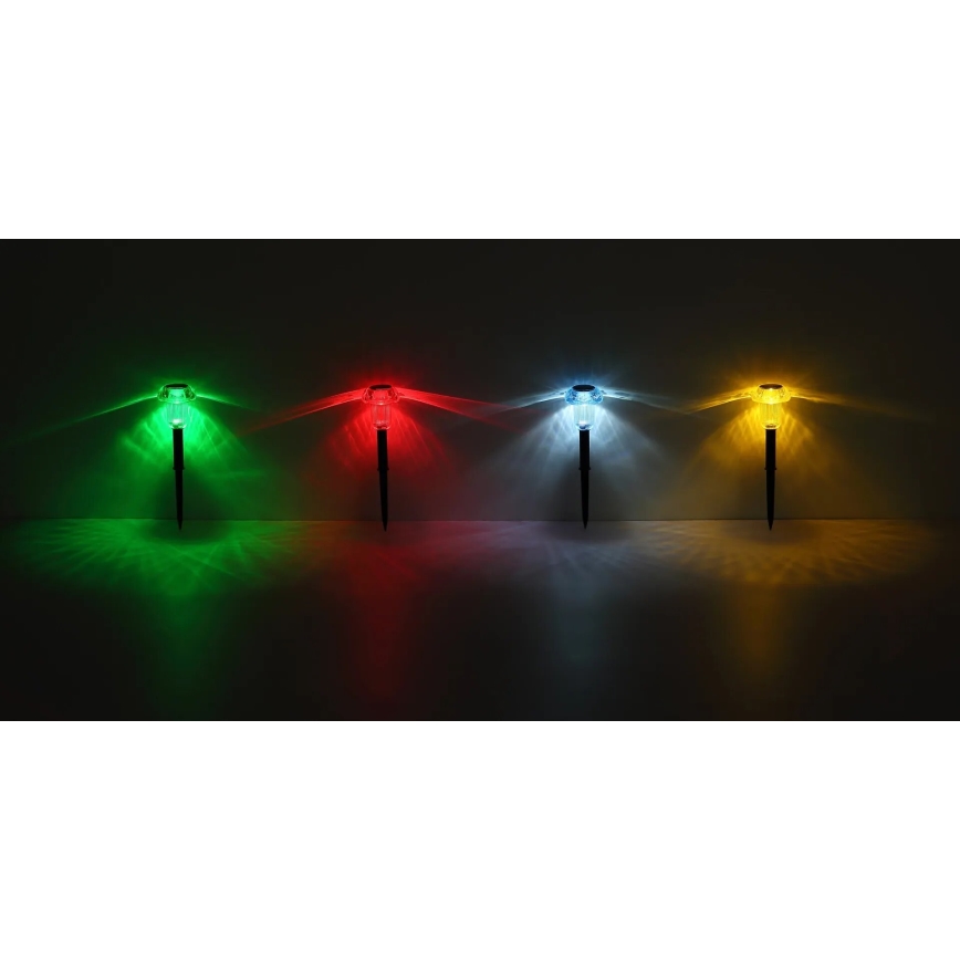 Globo - SADA 4x LED RGB Solárne svietidlo LED/0,05W/3V IP44 150 mAh