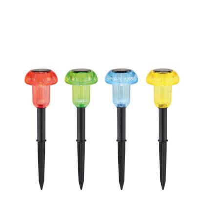 Globo - SADA 4x LED RGB Solárne svietidlo LED/0,05W/3V IP44 150 mAh