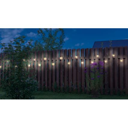 Globo - LED vonkajší dekoračný reťazec 10xLED/0,27W/230V 7,5 m IP44 čierna