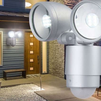 Globo 34105-2S - LED vonkajšie svietidlo s čidlom RADIATOR II 2xLED/3W/230V