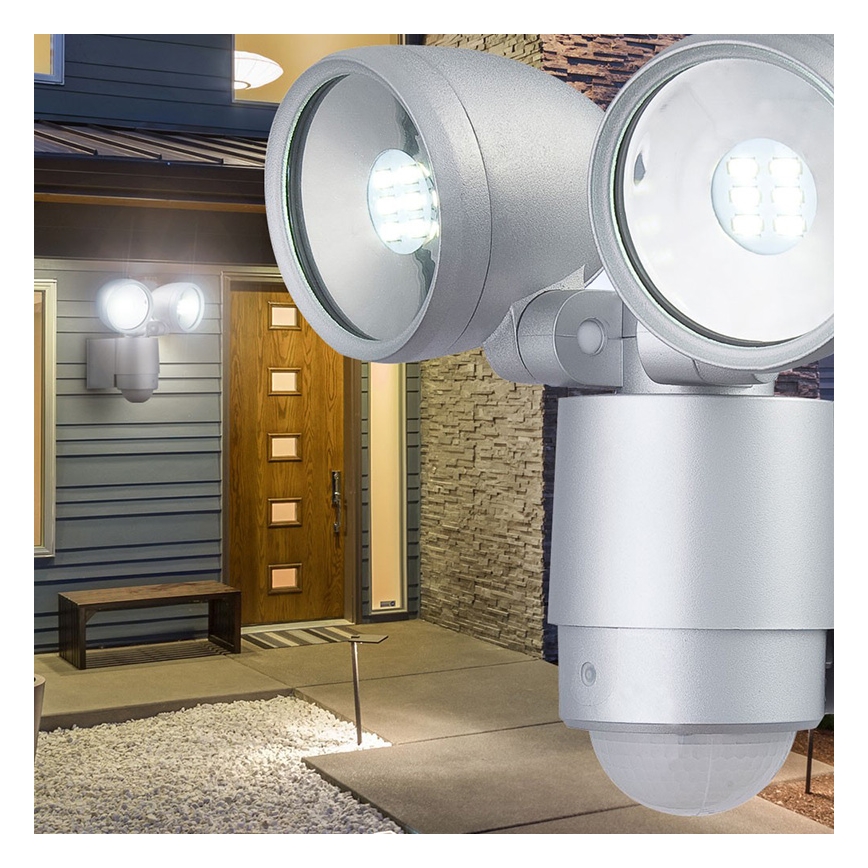 Globo 34105-2S - LED vonkajšie svietidlo s čidlom RADIATOR II 2xLED/3W/230V