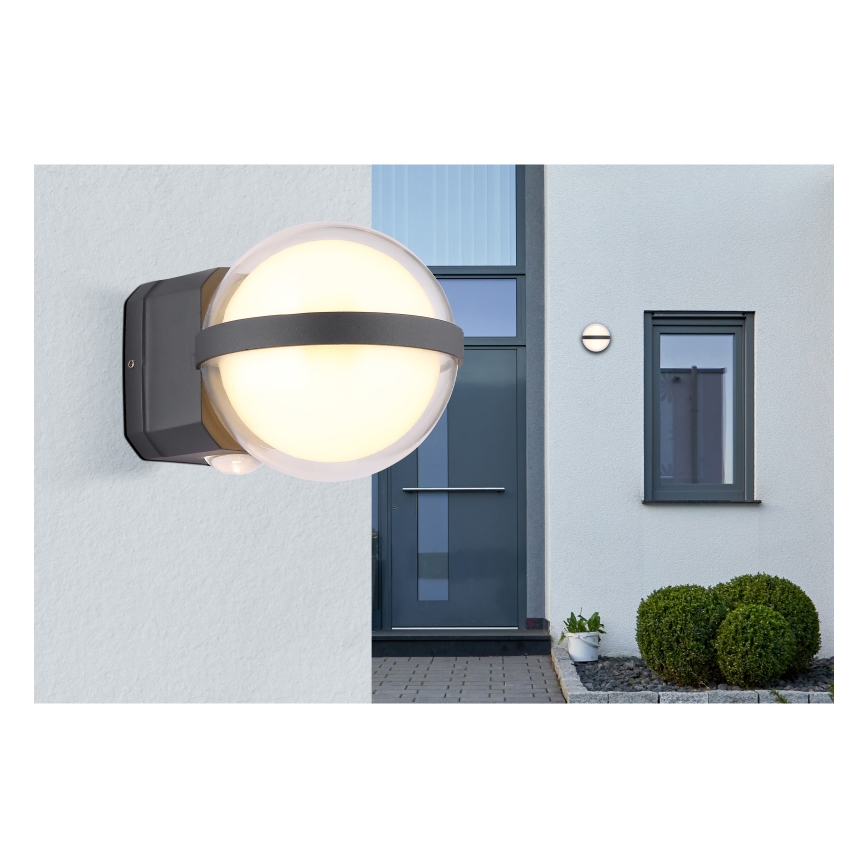 Globo - LED Vonkajšie nástenné svietidlo LED/12W/230V IP54 čierna