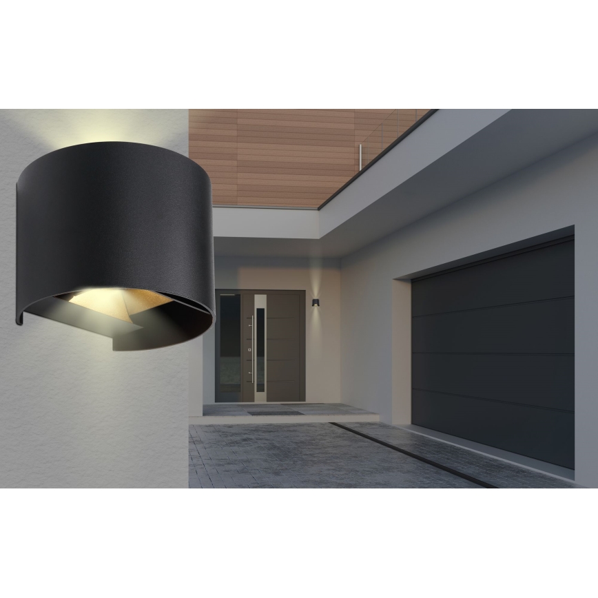 Globo - LED Vonkajšie nástenné svietidlo 2xLED/3W/230V IP44 čierna