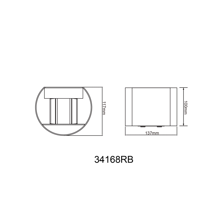 Globo - LED Vonkajšie nástenné svietidlo 2xLED/3W/230V IP44 čierna