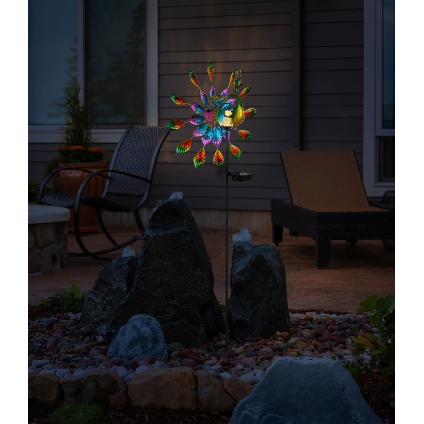 Globo - LED Solárna dekorácia LED/0,06W/3V IP44 300 mAh páv