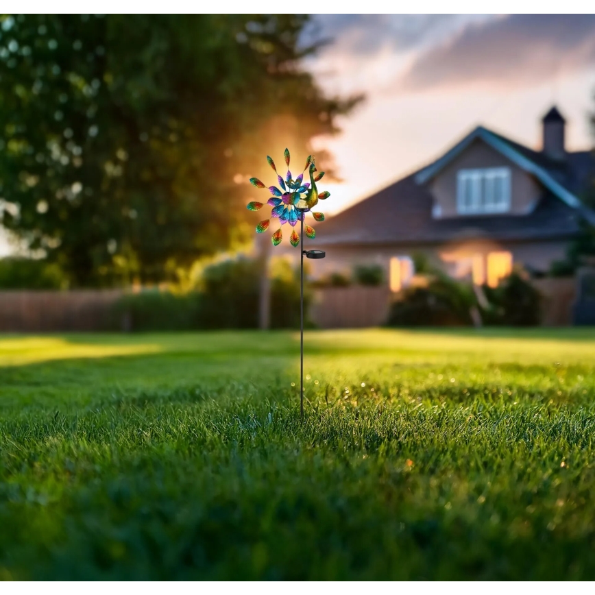 Globo - LED Solárna dekorácia LED/0,06W/3V IP44 300 mAh páv