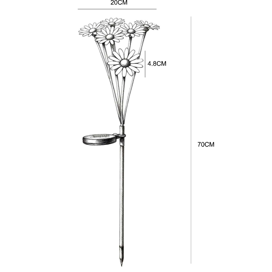 Globo - LED solárne svietidlo 6xLED/3V IP44 600 mAh kvet