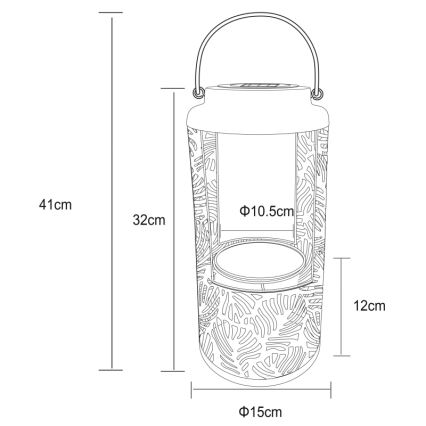 Globo - LED Solárne svietidlo LED/0,06W/3V 3000K IP44