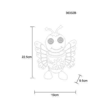 Globo - LED solárne svietidlo 104xLED/3V IP44 300 mAh včela