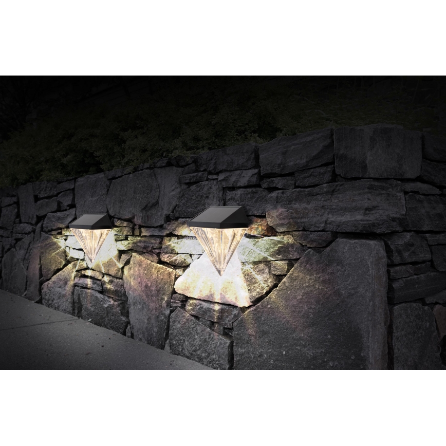 Globo - SADA 2x LED Solárne nástenné svietidlo LED/0,5W/3V IP44 600 mAh