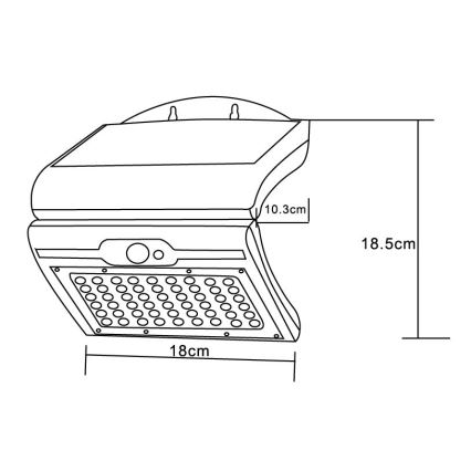 Globo - LED Solárne svietidlo so senzorom LED/3,5W/3,7V 7000K IP44