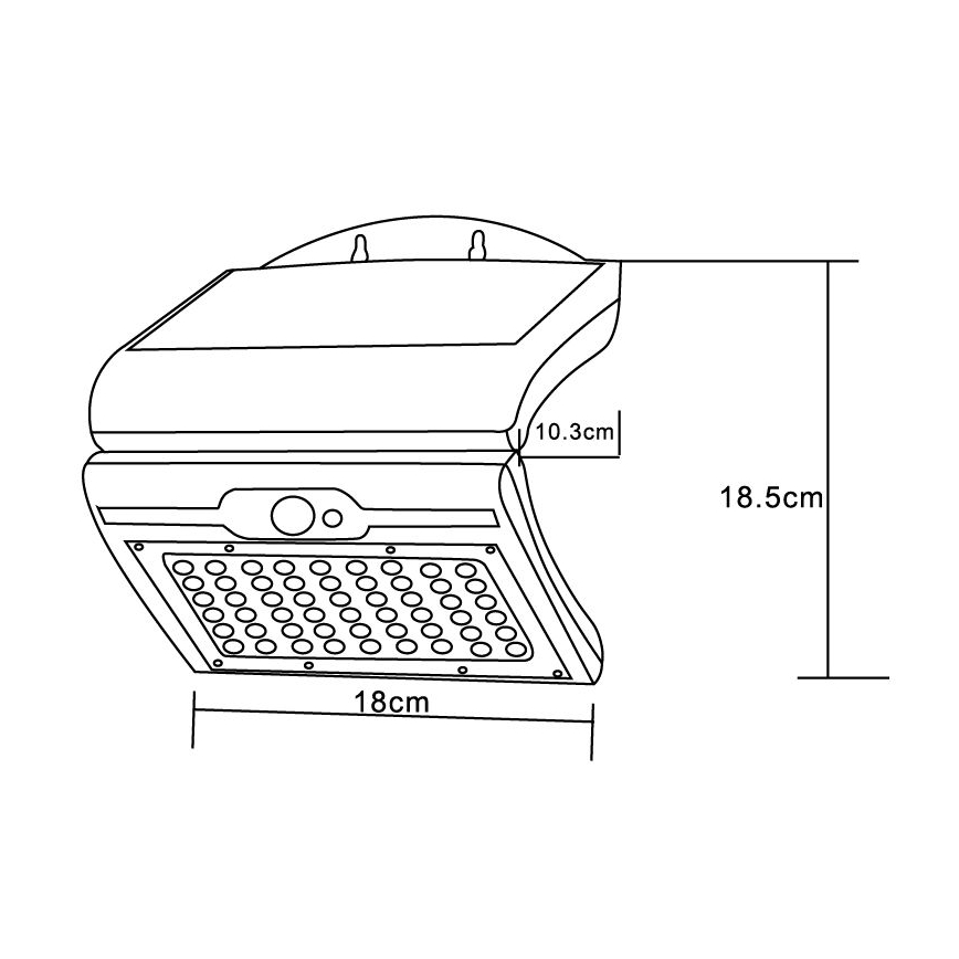 Globo - LED Solárne svietidlo so senzorom LED/3,5W/3,7V 7000K IP44
