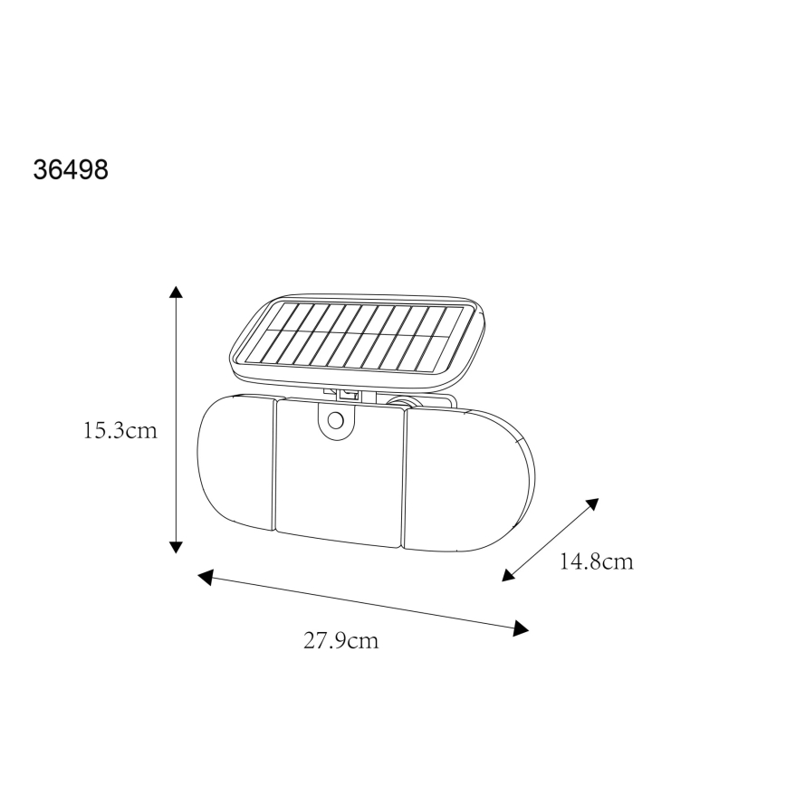 Globo - LED solárne svietidlo so senzorom LED/3,7V IP44 2000 mAh
