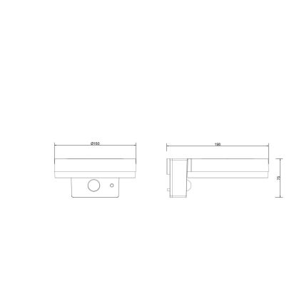 Globo - LED Solárne svietidlo so senzorom LED/6W/3,7V IP44 2200 mAh