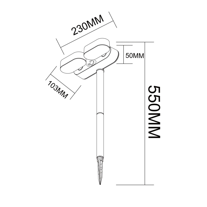 Globo - LED Solárna lampa so senzorom LED/7,2W/3V IP44 1200 mAh