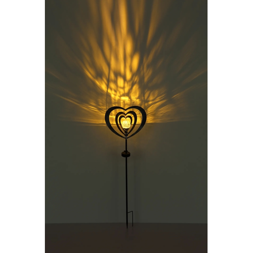 Globo - LED solárne svietidlo LED/3V IP44 300 mAh strieborné srdce