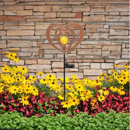 Globo - LED solárne svietidlo LED/3V IP44 300 mAh hrdzavé srdce