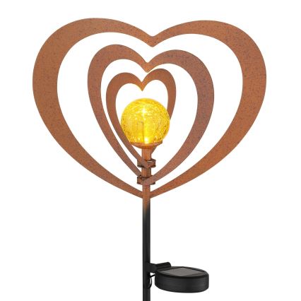 Globo - LED solárne svietidlo LED/3V IP44 300 mAh hrdzavé srdce