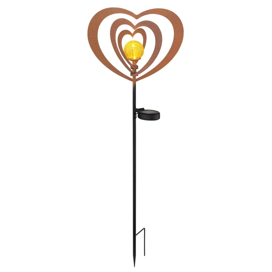 Globo - LED solárne svietidlo LED/3V IP44 300 mAh hrdzavé srdce