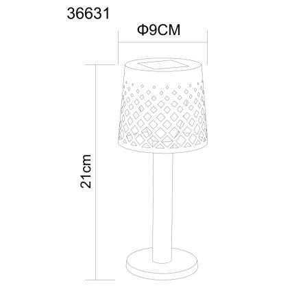 Globo - LED Solárne svietidlo LED/0,06W/3,2V 3000K IP44 čierna