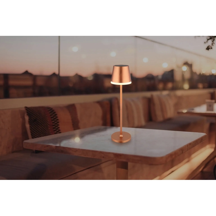 Globo - LED Solárne svietidlo LED/0,6W/3V 3000K IP44 1200 mAh medená