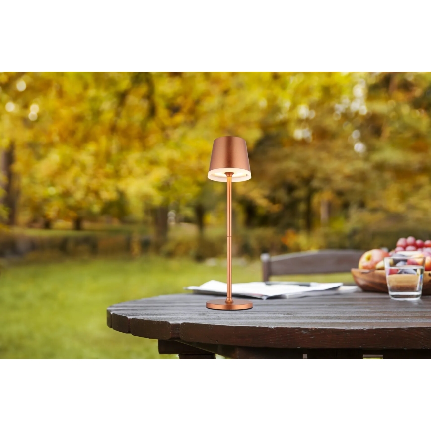 Globo - LED Solárne svietidlo LED/0,6W/3V 3000K IP44 1200 mAh medená