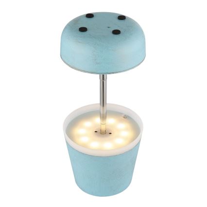 Globo - LED Solárna lampa 10xLED/0,06W/3V IP44 800 mAh modrá