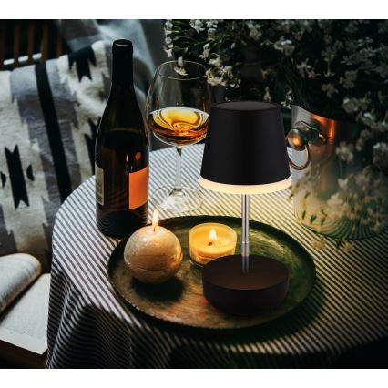 Globo - LED Solárna lampa 10xLED/0,06W/3V IP44 800 mAh čierna