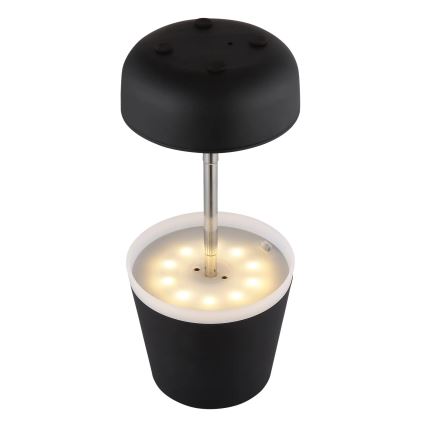 Globo - LED Solárna lampa 10xLED/0,06W/3V IP44 800 mAh čierna
