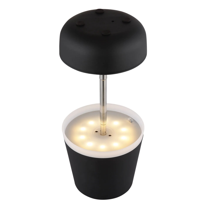 Globo - LED Solárna lampa 10xLED/0,06W/3V IP44 800 mAh čierna