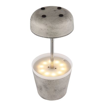 Globo - LED Solárna lampa 10xLED/0,06W/3V IP44 šedá