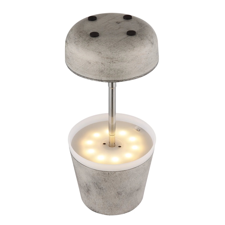 Globo - LED Solárna lampa 10xLED/0,06W/3V IP44 šedá