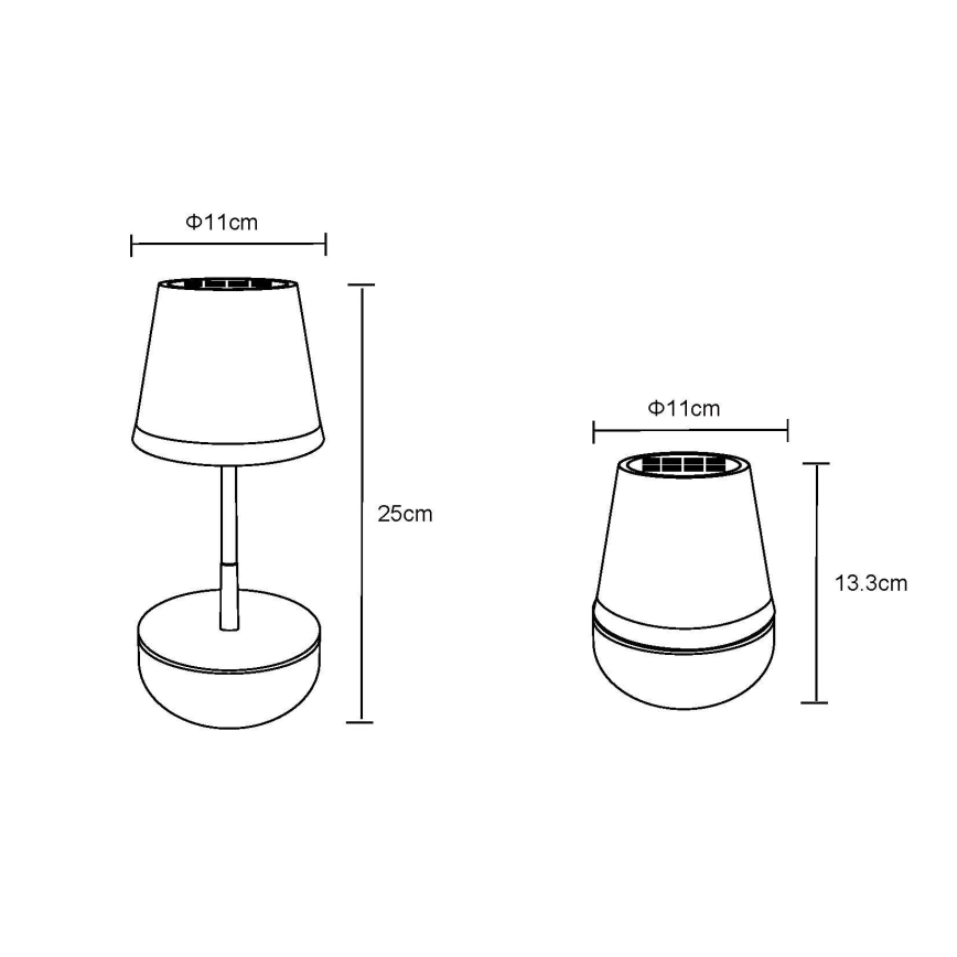 Globo - LED Solárna lampa 10xLED/0,06W/3V IP44 šedá