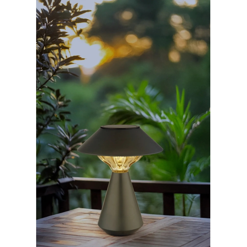 Globo - LED Solárna lampa 10xLED/0,06W/1,2V IP44 600 mAh čierna