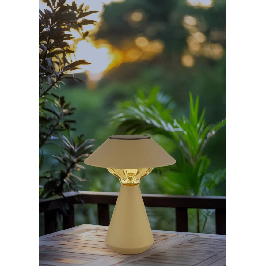 Globo - LED Solárna lampa 10xLED/0,06W/1,2V IP44 600 mAh hnedá