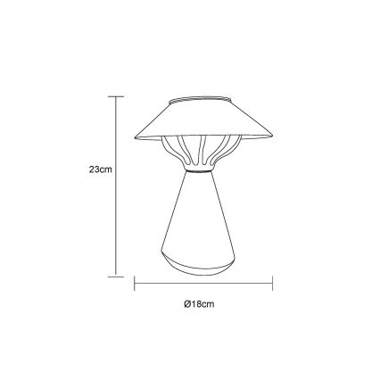 Globo - LED Solárna lampa 10xLED/0,06W/1,2V IP44 600 mAh hnedá