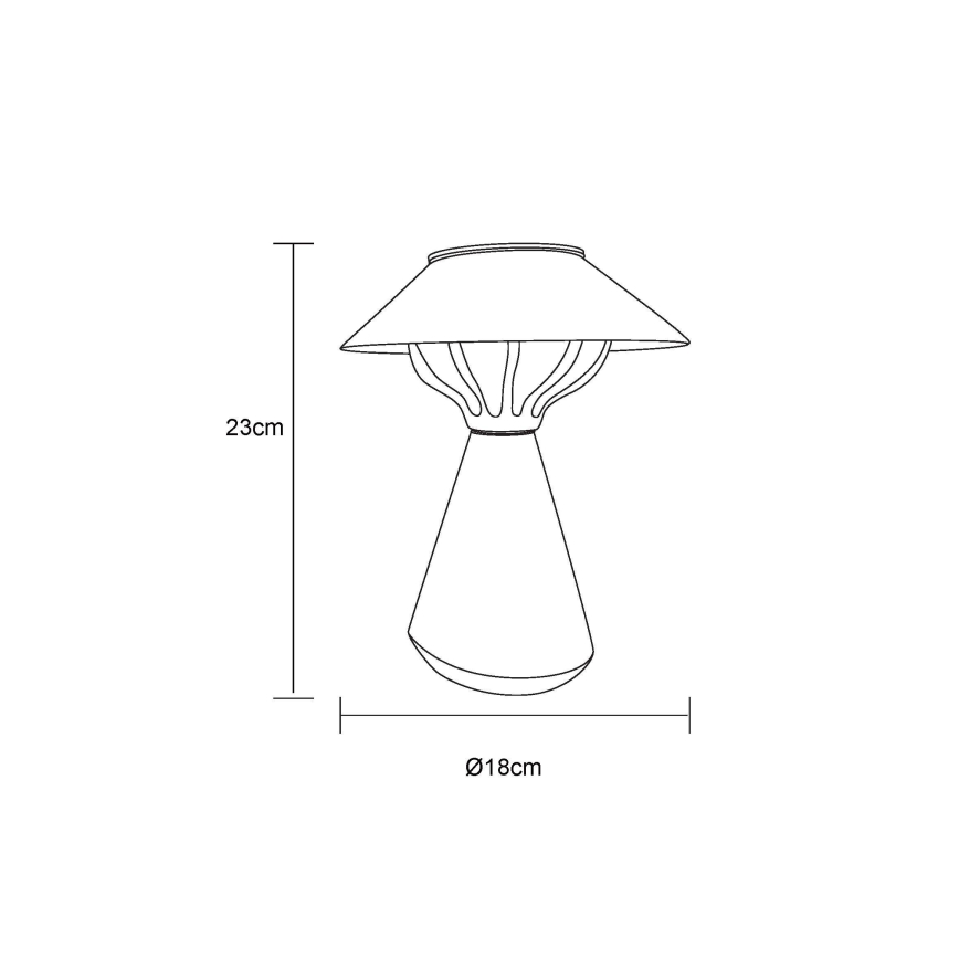 Globo - LED Solárna lampa 10xLED/0,06W/1,2V IP44 600 mAh hnedá