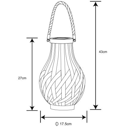 Globo - LED Solárne svietidlo LED/0,06W/3V IP44 bambus