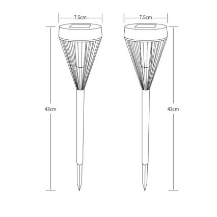 Globo - SADA 2x LED Solárna lampa LED/0,1W/1,2V IP44 300 mAh