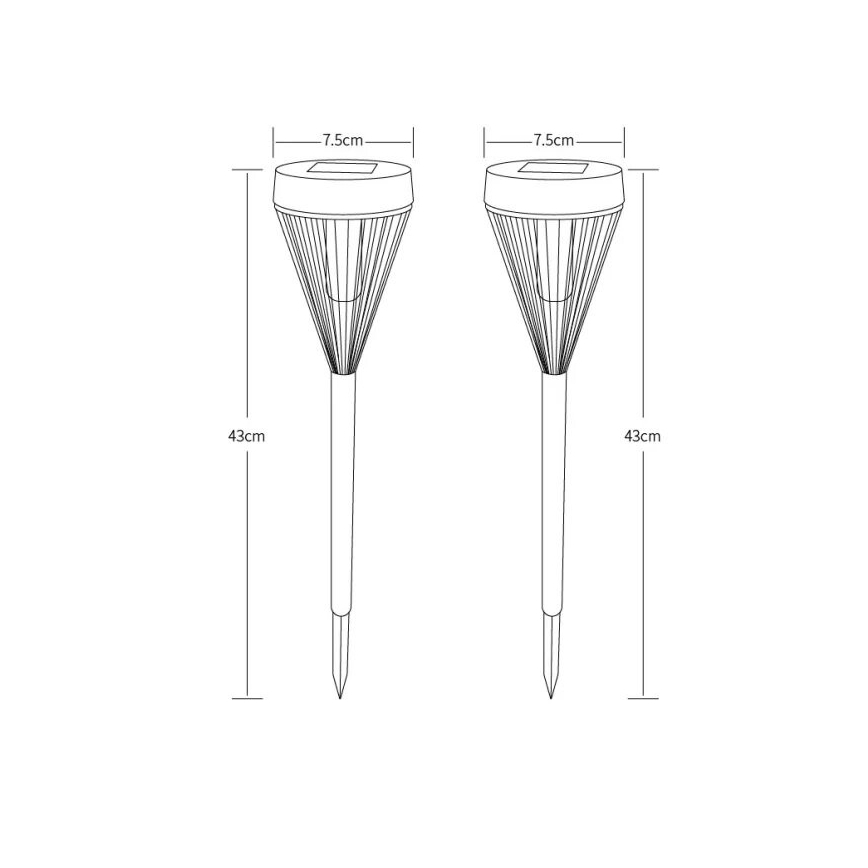Globo - SADA 2x LED Solárna lampa LED/0,1W/1,2V IP44 300 mAh